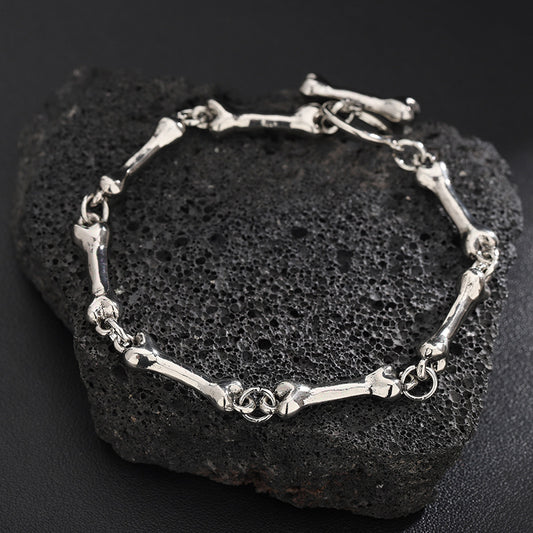 Bone String Bracelet Men's Trendy Fashion Hip Hop High-grade Versatile Simple