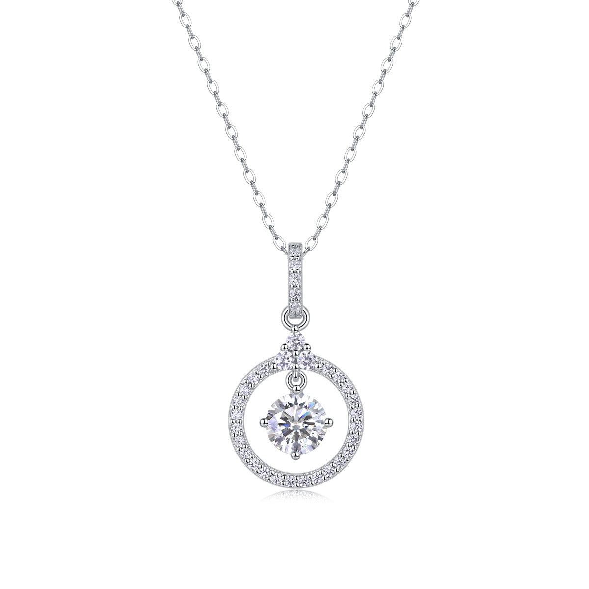 All-match Simple Leisure Fashion Moissanite Yis Style Horse Eye Pendant Necklace