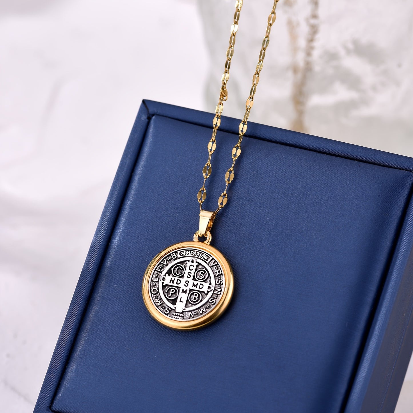 St. Benedict Cross Alloy Necklace Simple High-end Necklace Accessories